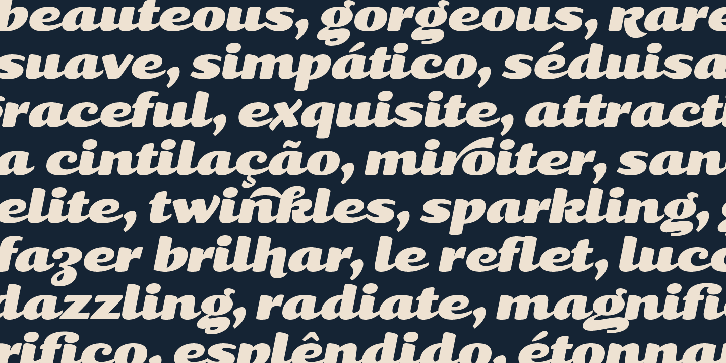 Ejemplo de fuente Kari Medium Italic